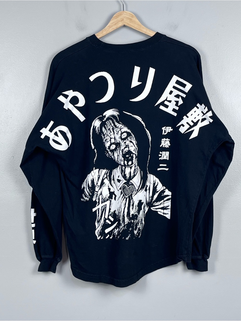 Junji Ito Ripple Junction Women's Graphic Print Manga Horror Jersey Size S Japan